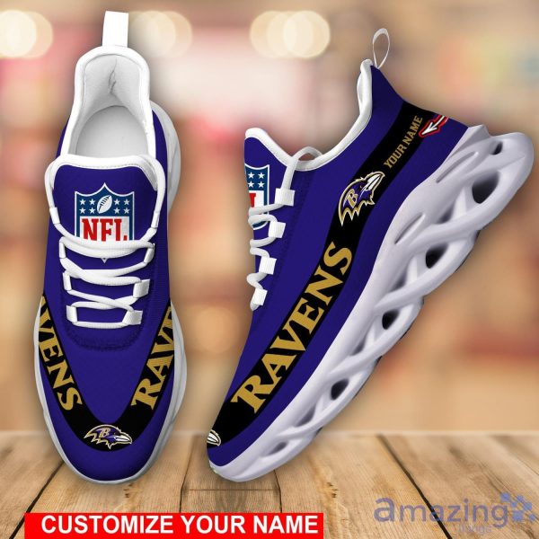 Baltimore Ravens Attitude Custom Name Chunky Sneaker AOP Gift Fans Max Soul  Shoes - YesItCustom