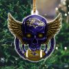NFL Baltimore Ravens Skull Christmas Ornament