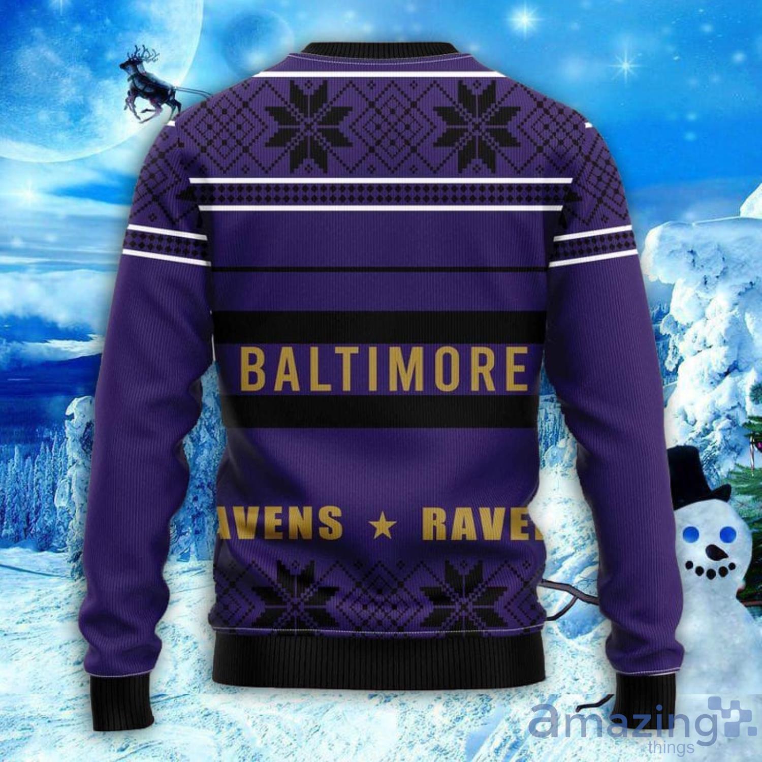 Baltimore Ravens Gucci Ugly All Over Print Christmas Knitting Ugly Sweater