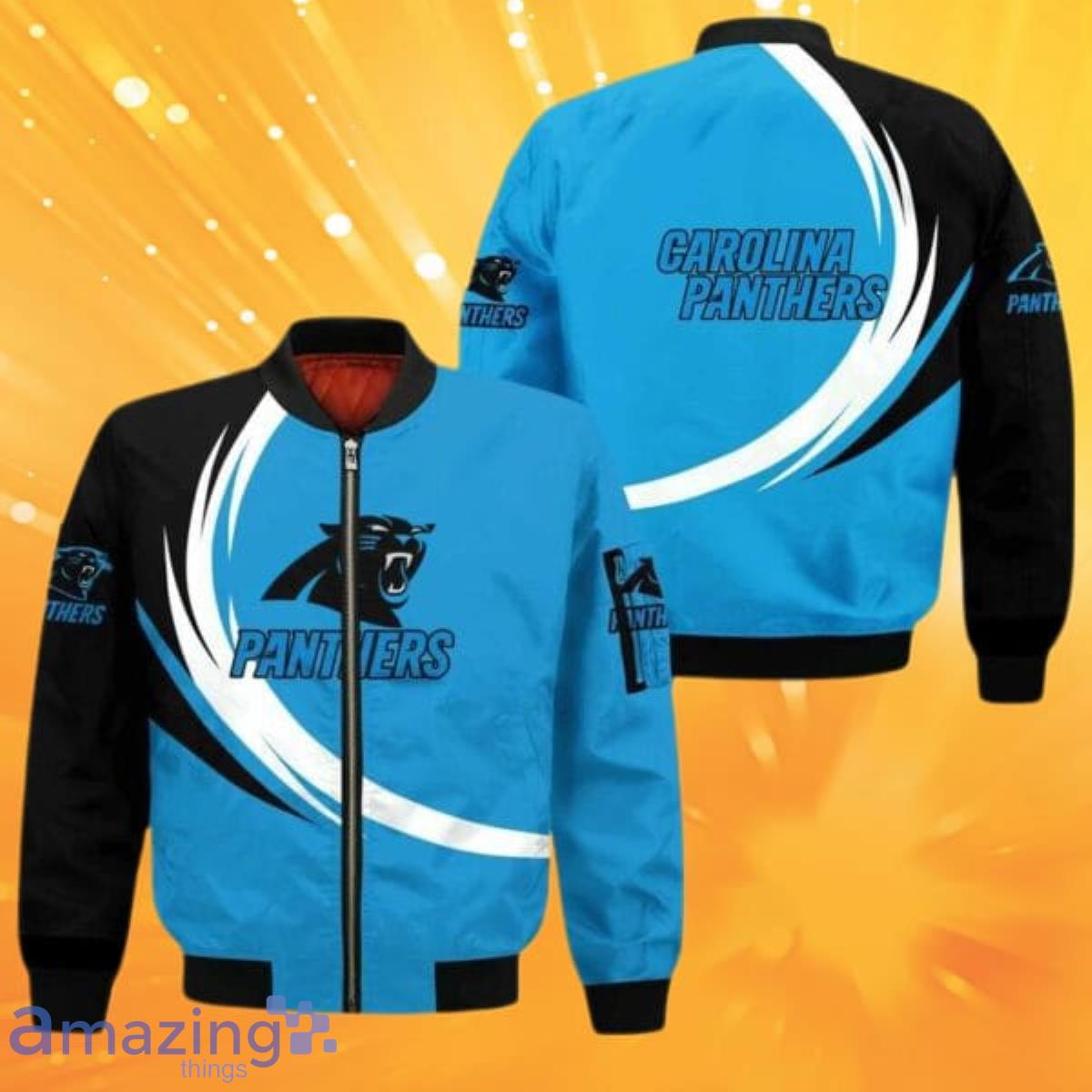 NFL Carolina Panthers Bomber Jacket Special Gift image NFL Carolina Panthers Bomber Jacket Special Gift Product Photo 1