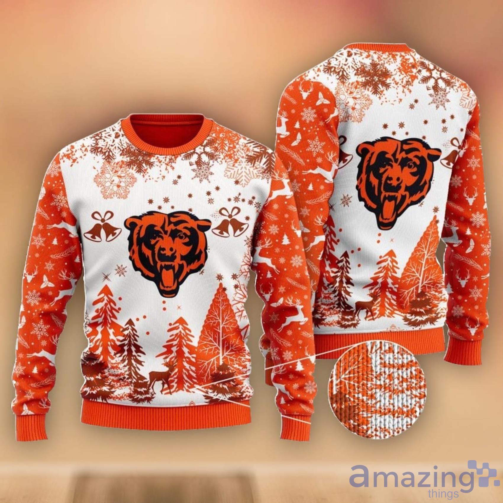 Personalized Chicago Bears Football Field Ugly Sweater Christmas Gift For  Fan - Chicago Bears Christmas Sweater