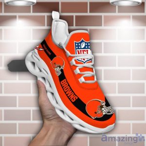 NFL Cleveland Browns Running Sneakers Cool Gift Max Soul Shoes Custom Name image NFL Cleveland Browns Running Sneakers Cool Gift Max Soul Shoes Custom Name Product Photo 2