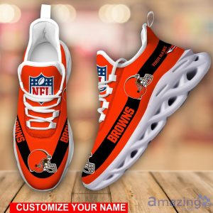 NFL Cleveland Browns Running Sneakers Cool Gift Max Soul Shoes Custom Name image NFL Cleveland Browns Running Sneakers Cool Gift Max Soul Shoes Custom Name Product Photo 3