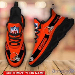 NFL Cleveland Browns Running Sneakers Cool Gift Max Soul Shoes Custom Name image NFL Cleveland Browns Running Sneakers Cool Gift Max Soul Shoes Custom Name Product Photo 4