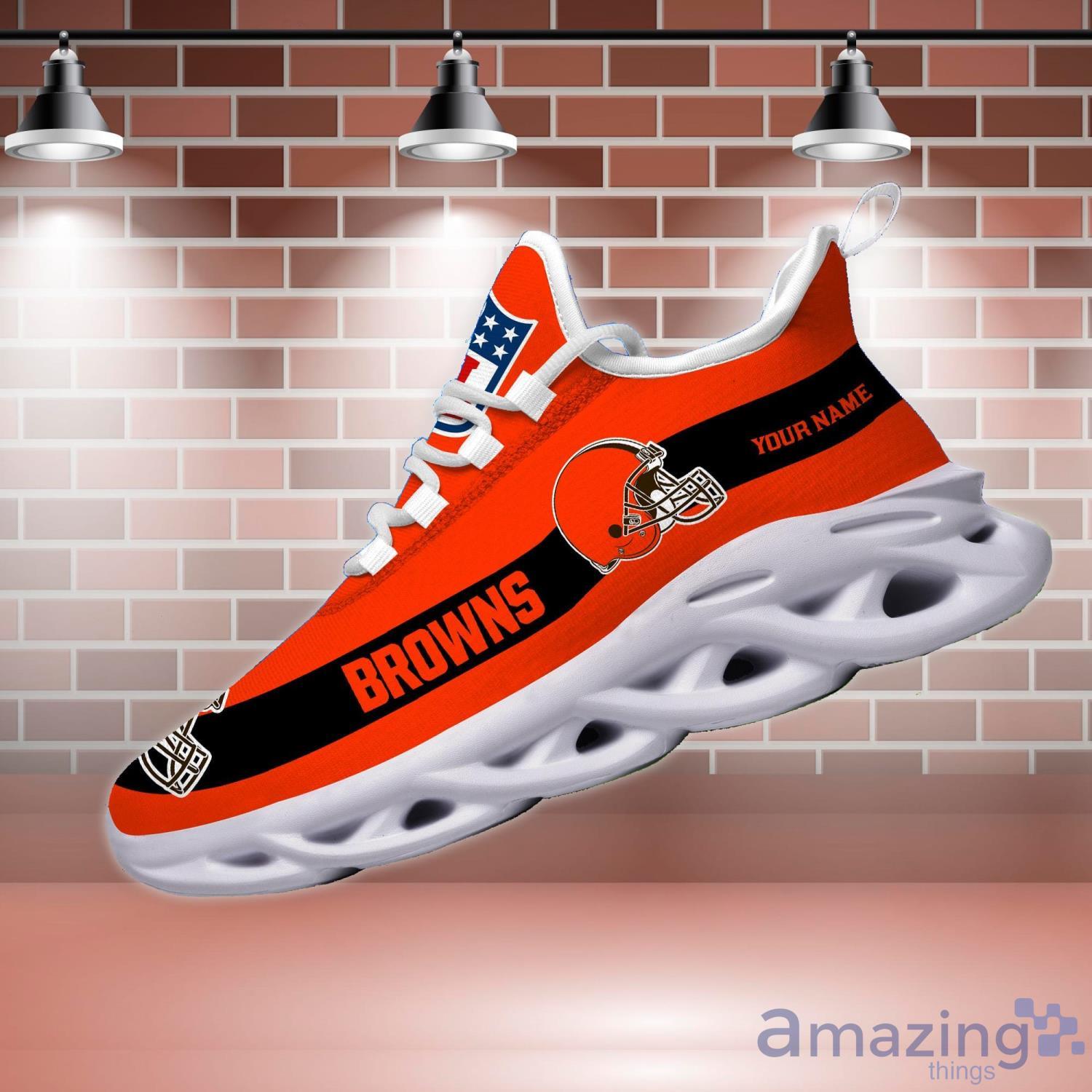 NFL Cleveland Browns Running Sneakers Cool Gift Max Soul Shoes Custom Name image NFL Cleveland Browns Running Sneakers Cool Gift Max Soul Shoes Custom Name Product Photo 5