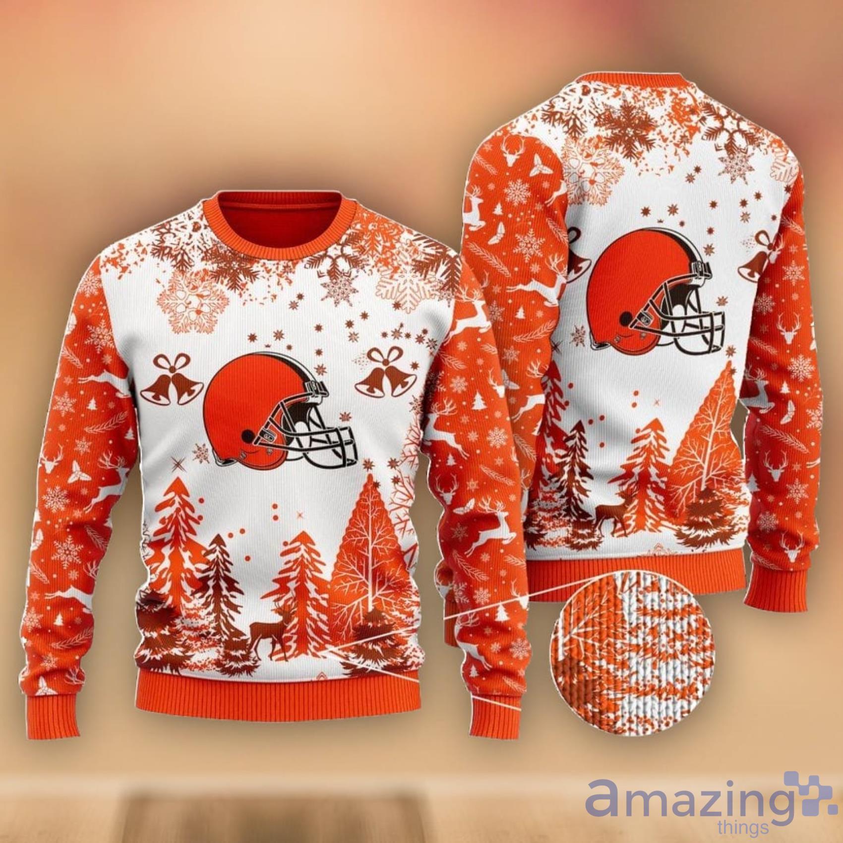 NFL Fans Cleveland Browns Grateful Dead Logo Ugly Christmas Sweater For Men  And Women - Freedomdesign