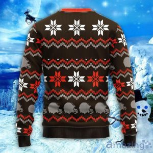 NFL Cleveland Browns Sweater All Over Print Christmas Ugly Sweater Snowflake Pattern Christmas Gift Product Photo 2