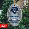 NFL Dallas Cowboys Custom Name Christmas Ornament