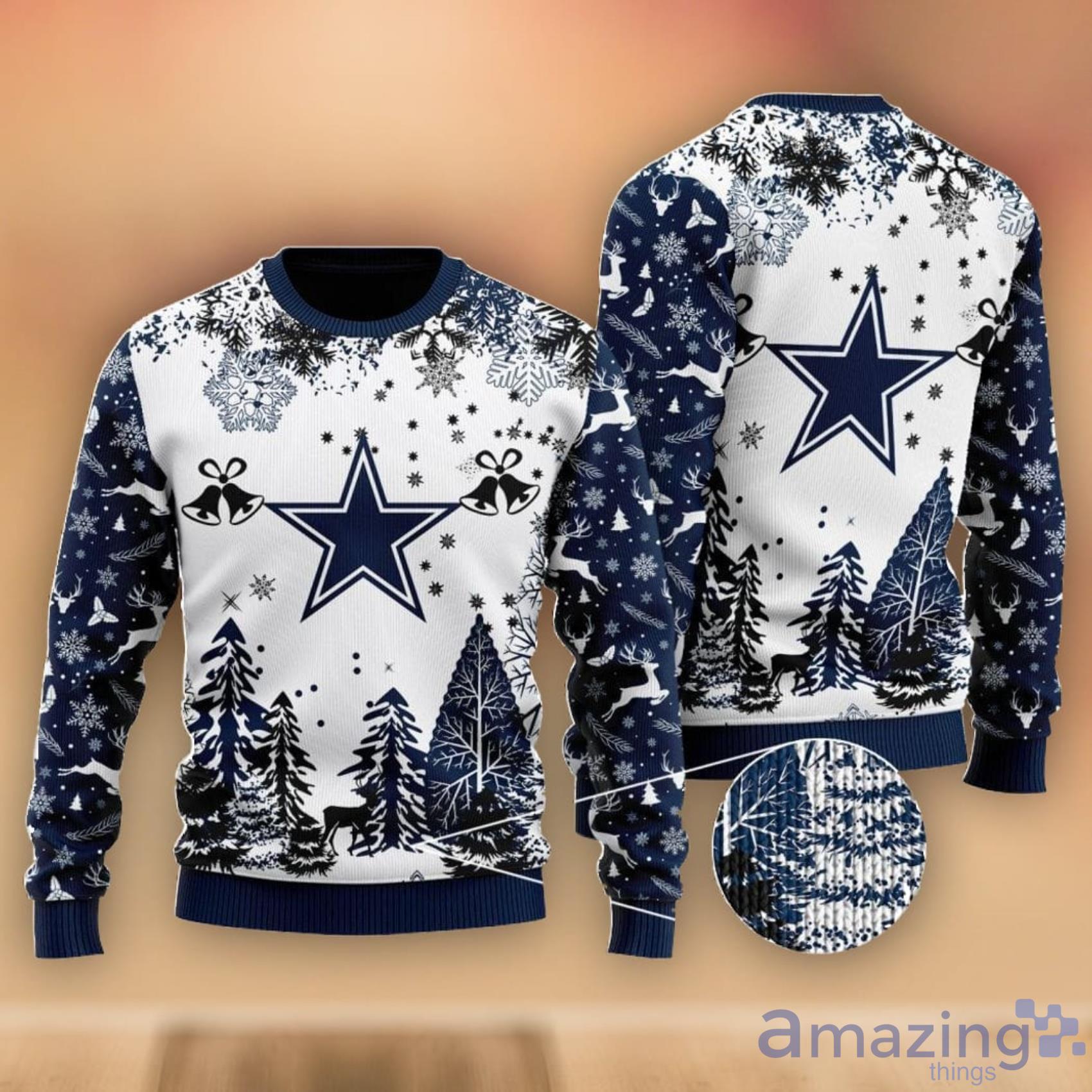 Dallas Cowboys Christmas Forrest Pattern Ugly Christmas Sweater