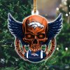NFL Denver Broncos Skull Christmas Ornament