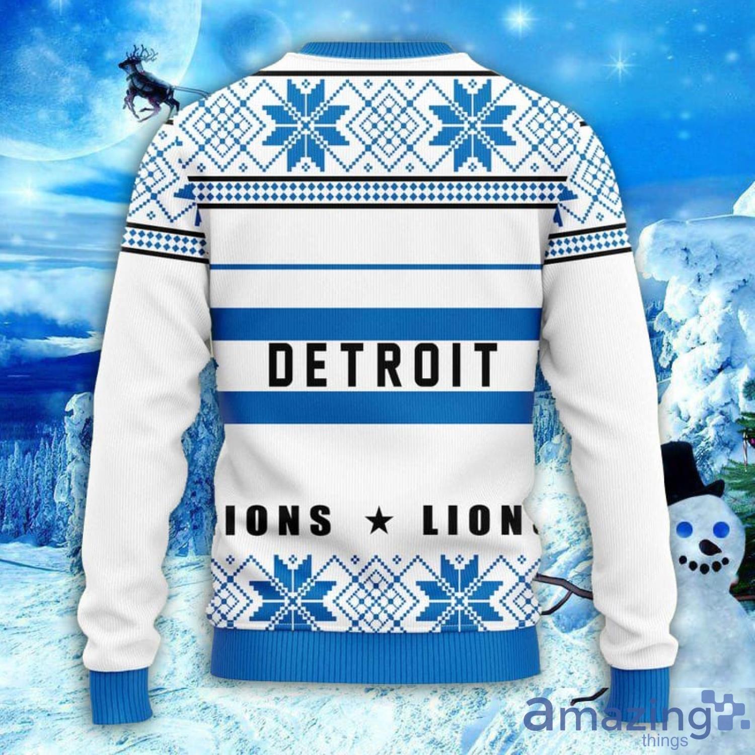 NFL Detroit Lions Sweater All Over Print Christmas Ugly Sweater Christmas Gift For Fans image NFL Detroit Lions Sweater All Over Print Christmas Ugly Sweater Christmas Gift For Fans Product Photo 2