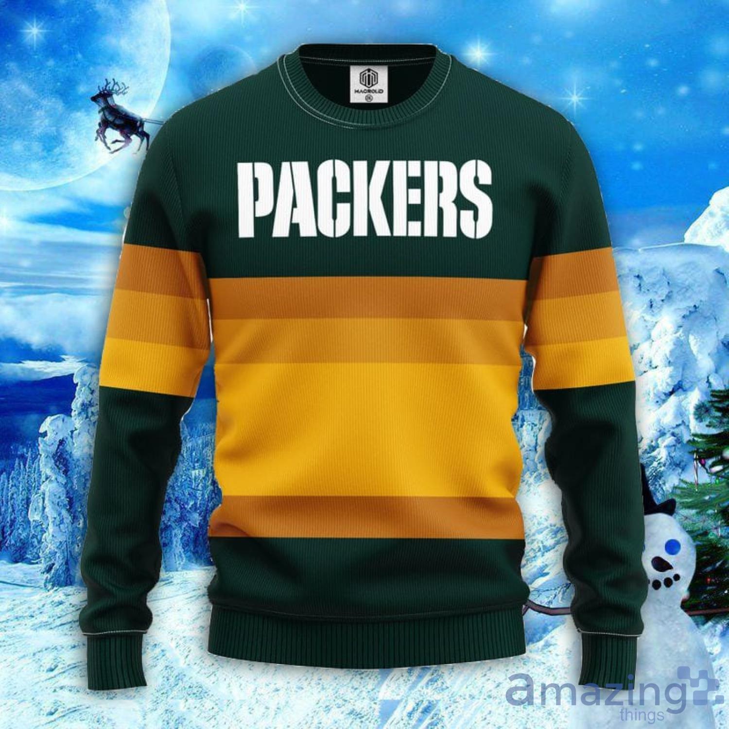 Green Bay Packers Christmas Ugly Sweater All Over Print T-Shirt