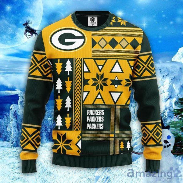 Nfl Green Bay Packers Custom Name Text Santa Down The Chimney Christmas  Gift All Over Print Ugly Christmas Sweater - Shibtee Clothing