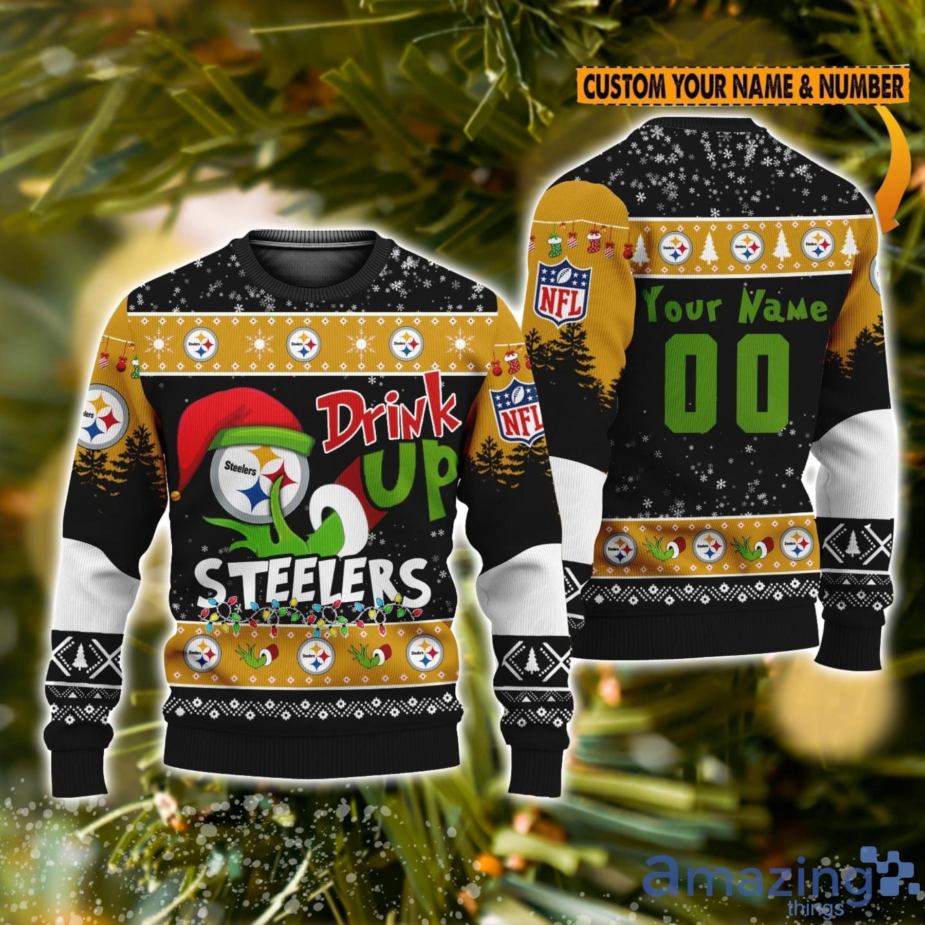 Vintage Pittsburgh Steelers Ugly Christmas Sweater NFL Football Women L  Large