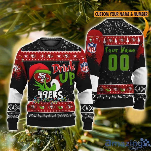 San Francisco 49ers Christmas Grinch Christmas Sweater 49ers