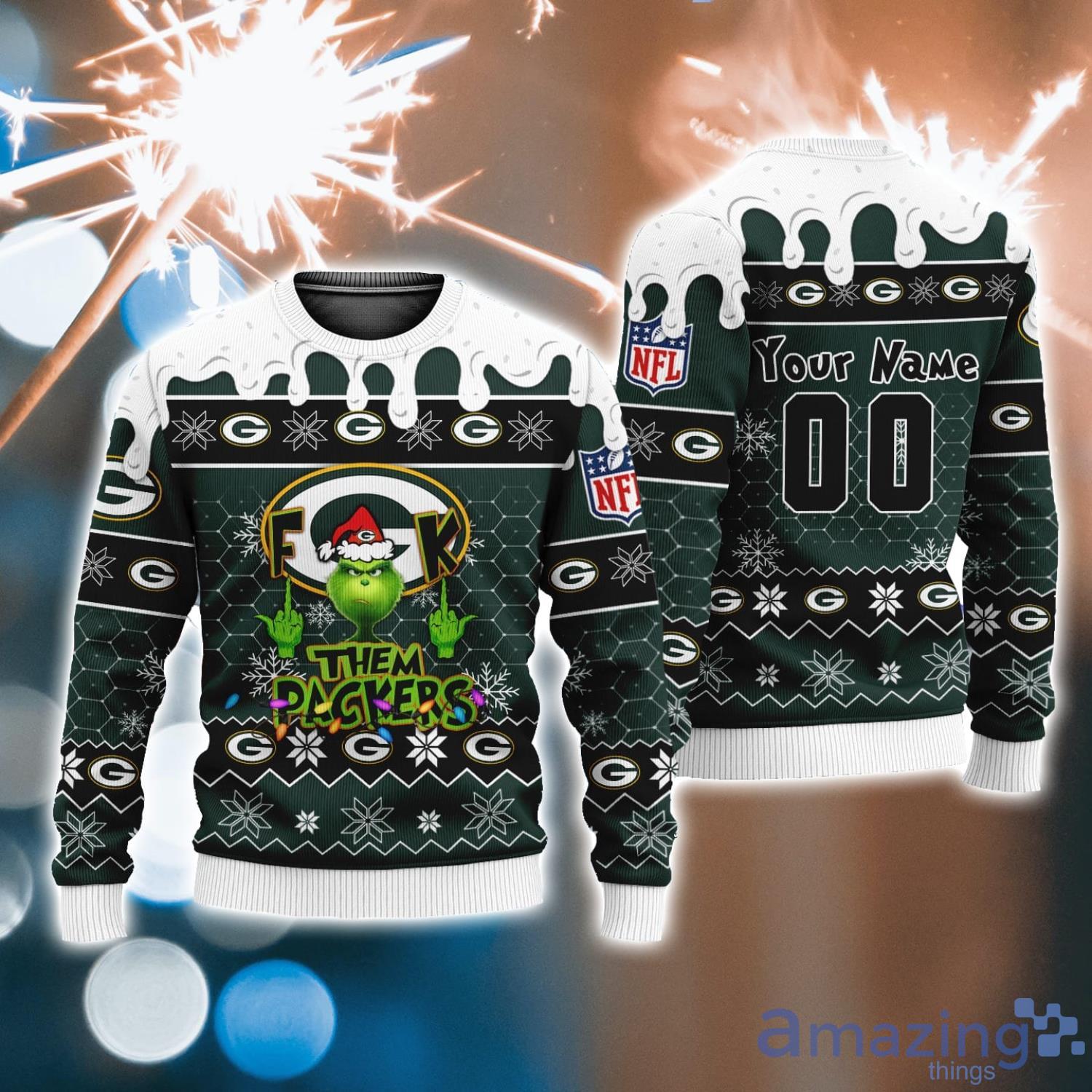 Green Bay Packers NFL American Football Team Logo Cute Winnie The Pooh Bear  3D Ugly Christmas Sweater Shirt For Men And Women On Xmas - Limotees