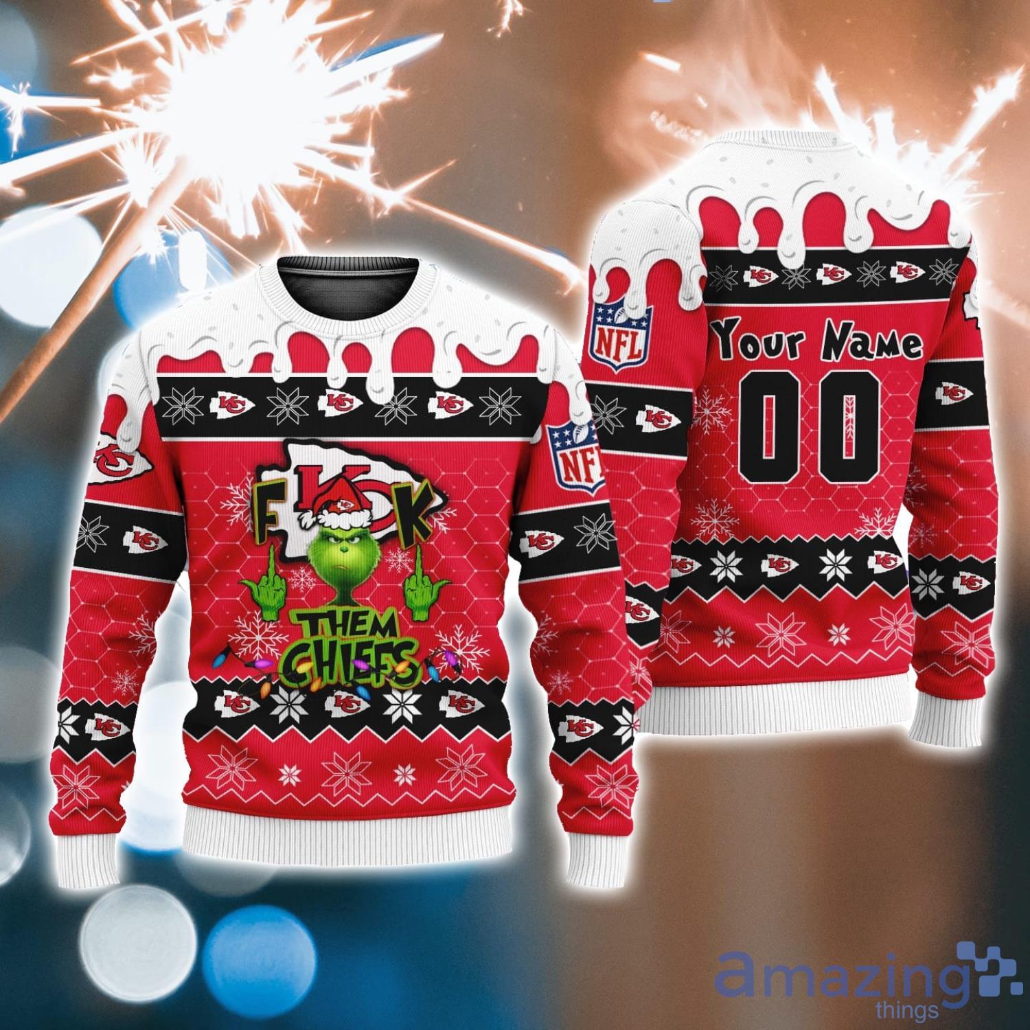 Kansas City Chiefs Grinch Ugly Christmas Sweater