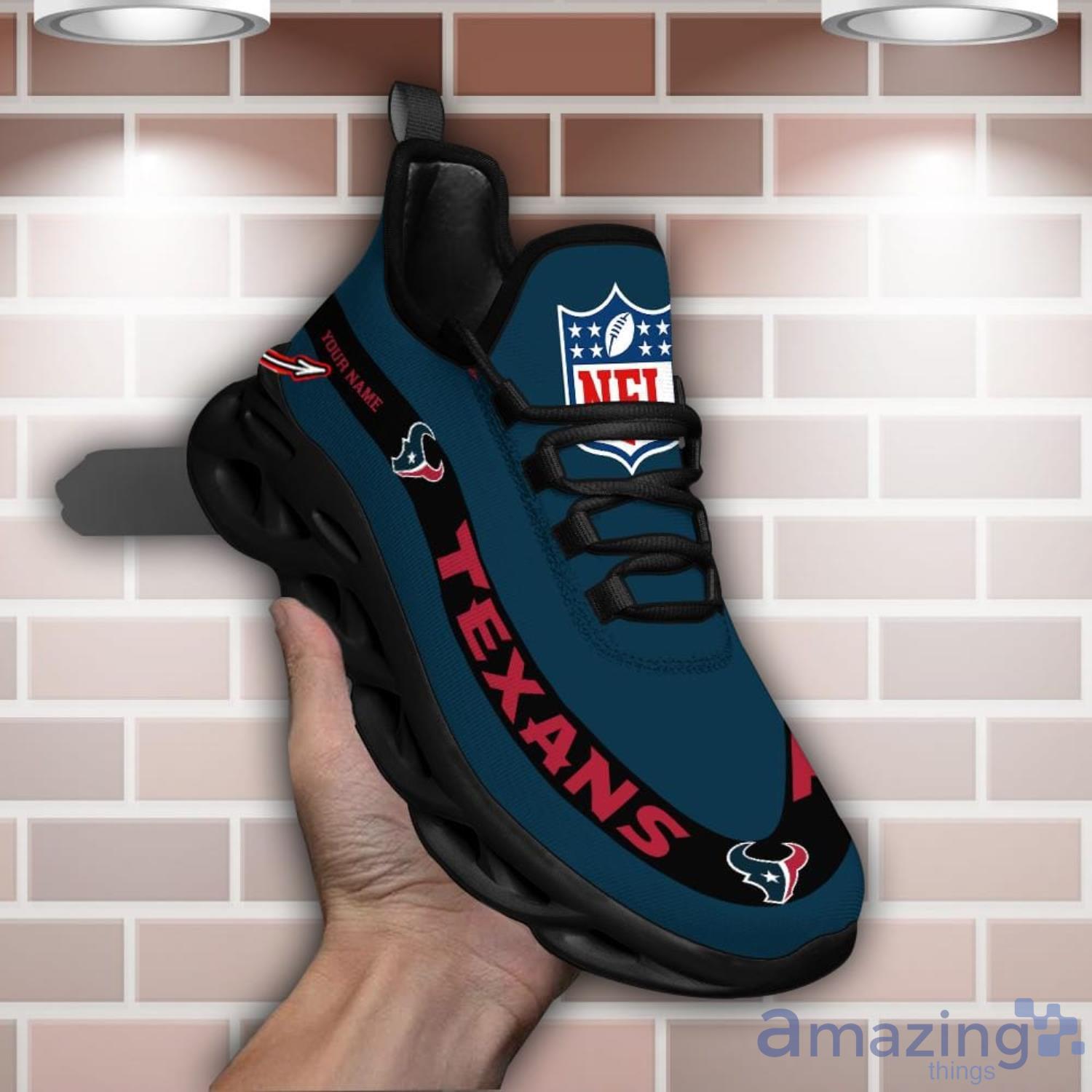 NFL Houston Texans Running Sneakers Custom Name Cool Gift Max Soul Sneakers image NFL Houston Texans Running Sneakers Custom Name Cool Gift Max Soul Sneakers Product Photo 1
