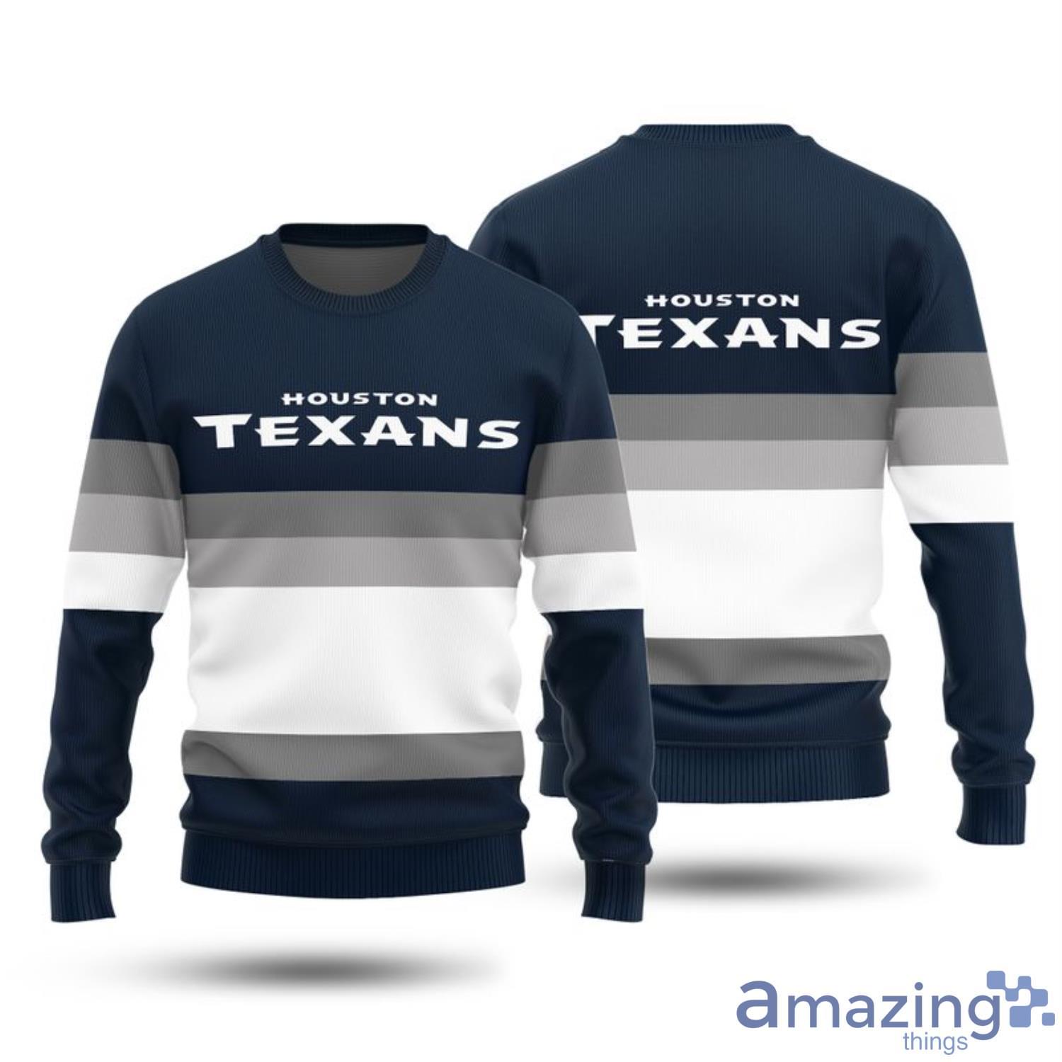 NFL Houston Texans Custom Name And Number Christmas Gift For Fans Ugly  Christmas Sweater - Banantees