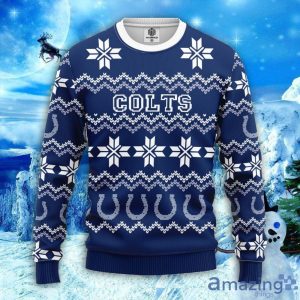 NFL Indianapolis Colts Sweater All Over Print Christmas Ugly Sweater Snowflake Pattern Christmas Gift Product Photo 1