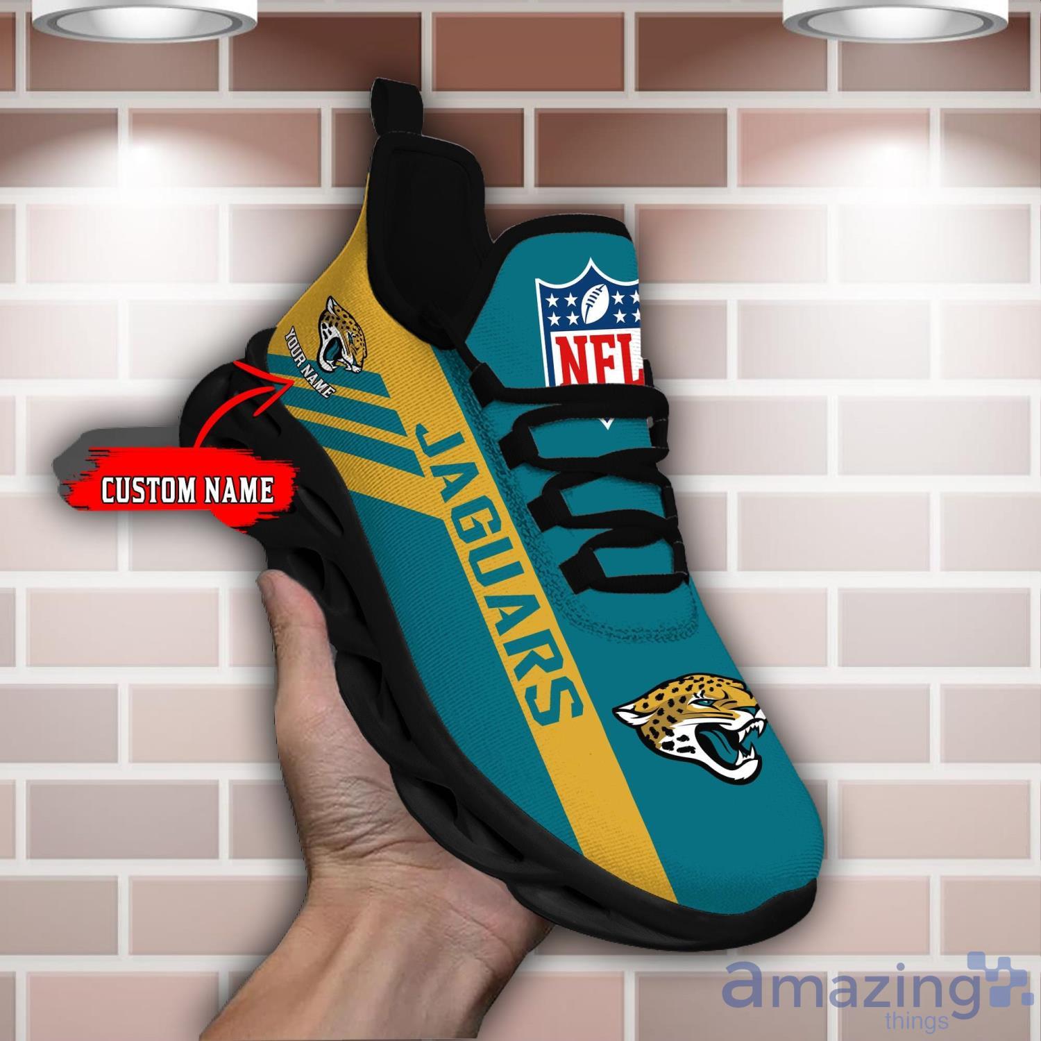 Jacksonville Jaguars NFL Max Sou Sneakers Running Shoes - Banantees