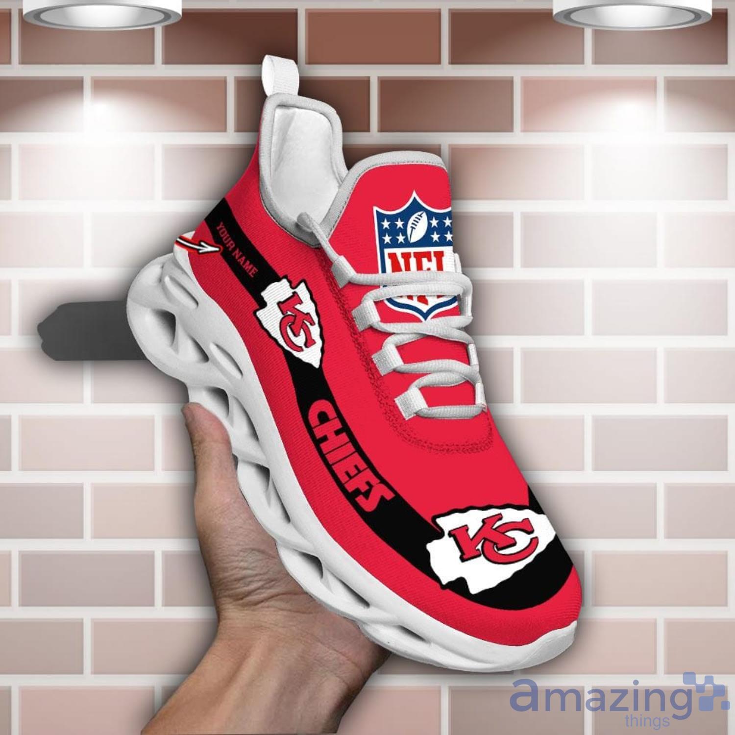 Kansas City Chiefs 3D Max Soul Sneakers Running Shoes Custom Name