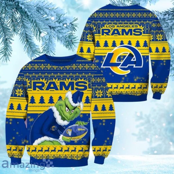 Los Angeles Rams Dog Family Holiday Ugly Sweater, Size: M