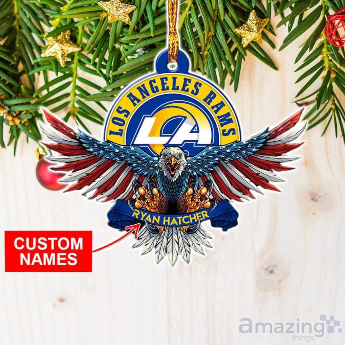 NFL Los Angeles Rams Personalized Christmas Ornament American US Eagle image NFL Los Angeles Rams Personalized Christmas Ornament American US Eagle Product Photo 1