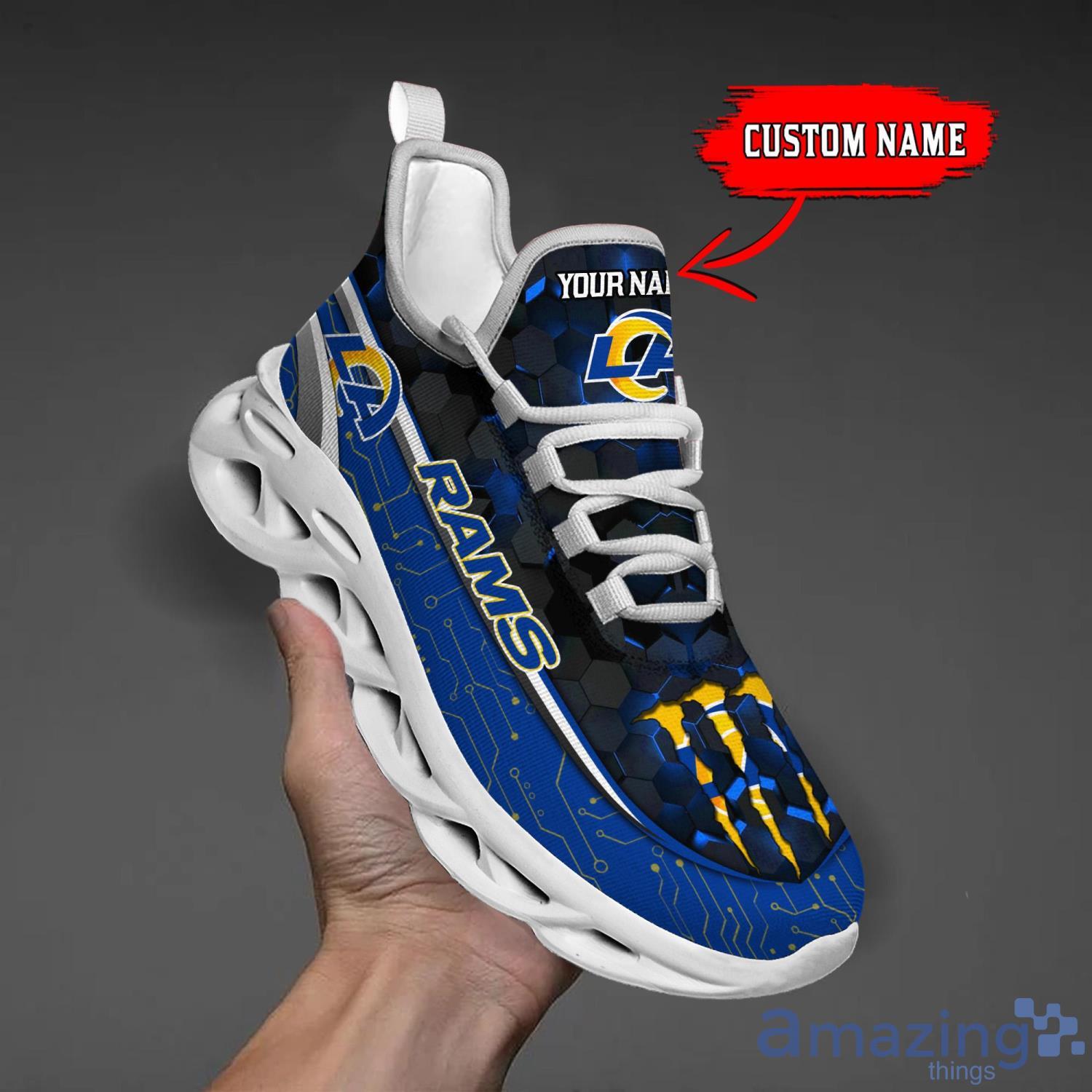 NFL Los Angeles Rams Custom Name Limited Max Soul Shoes