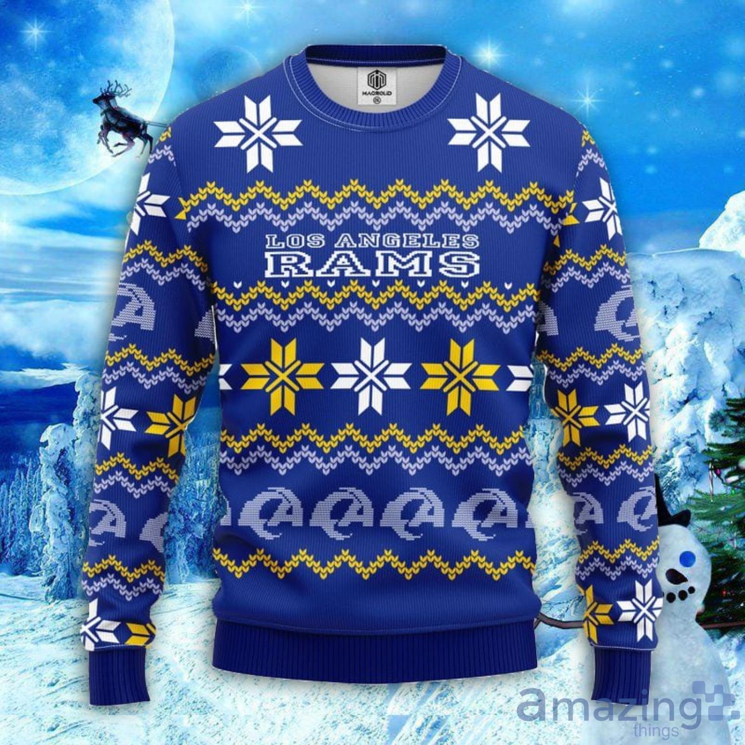 Los Angeles Rams Pattern Ugly Christmas Sweater Gift