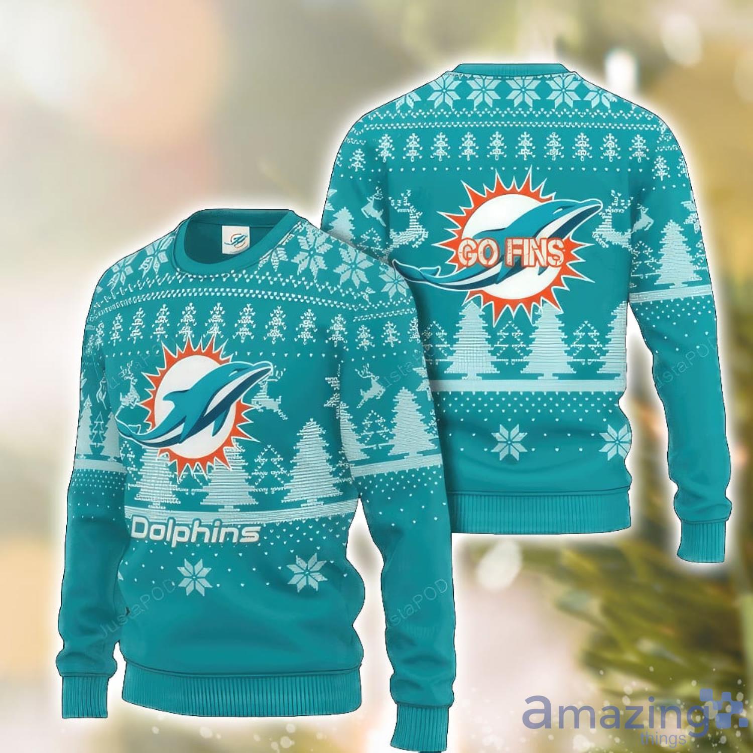 dolphins christmas sweater