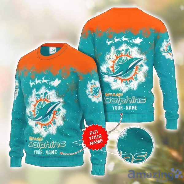 NFL Miami Dolphins Custom Name 3D Sweater 3D Gift For Men