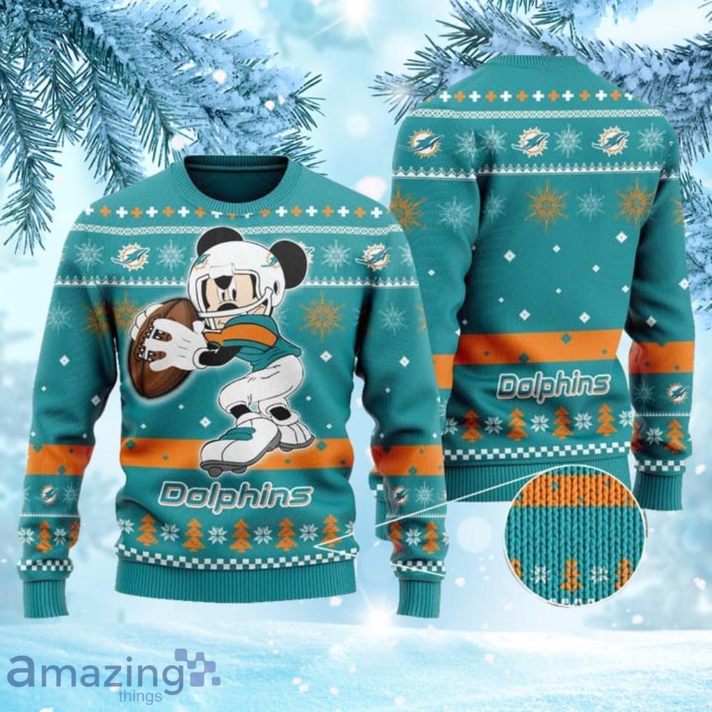 Miami Dolphins Funny Football Team Ugly Christmas Sweater