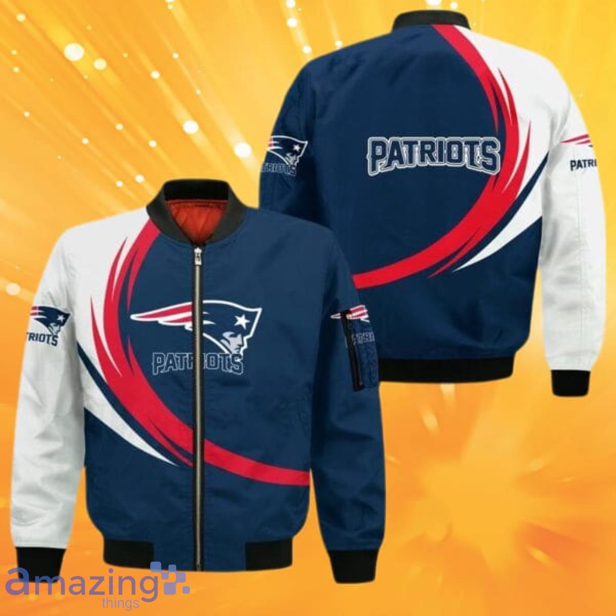 Varsity New England Patriots Red and Blue Jacket