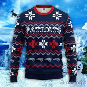 NFL New England Patriots Sweater All Over Print Christmas Ugly Sweater Snowflake Pattern Christmas Gift Product Photo 1