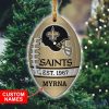 NFL New Orleans Saints Custom Name Christmas Ornament