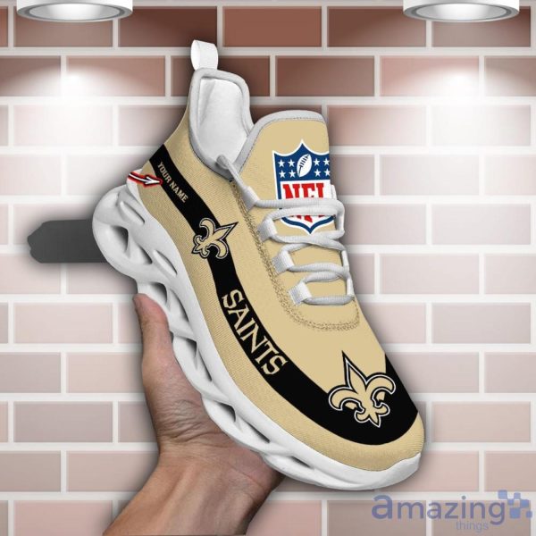 New Orleans Saints 3D Max Soul Sneakers Running Shoes Custom Name