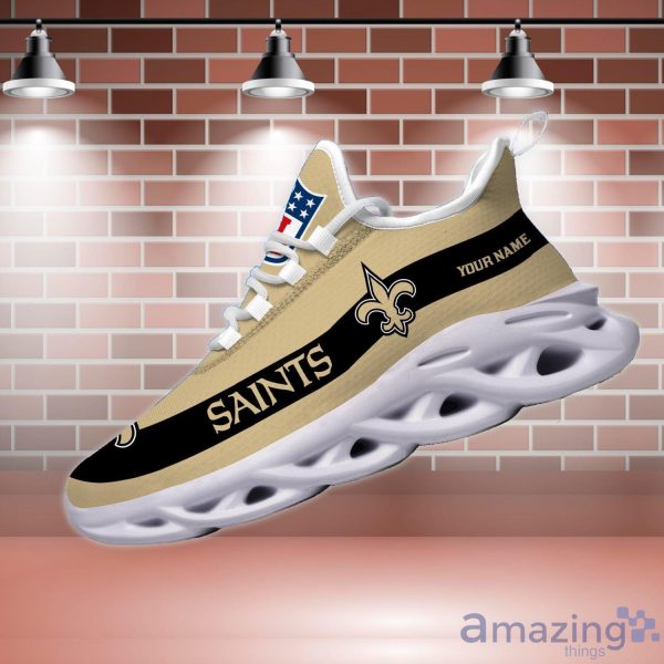 New Orleans Saints 3D Max Soul Sneakers Running Shoes Custom Name