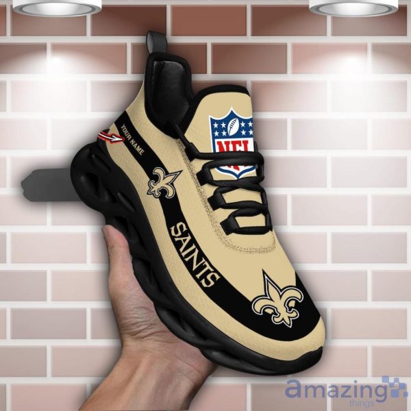 New Orleans Saints 3D Max Soul Sneakers Running Shoes Custom Name