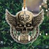 NFL New Orleans Saints Skull Christmas Ornament