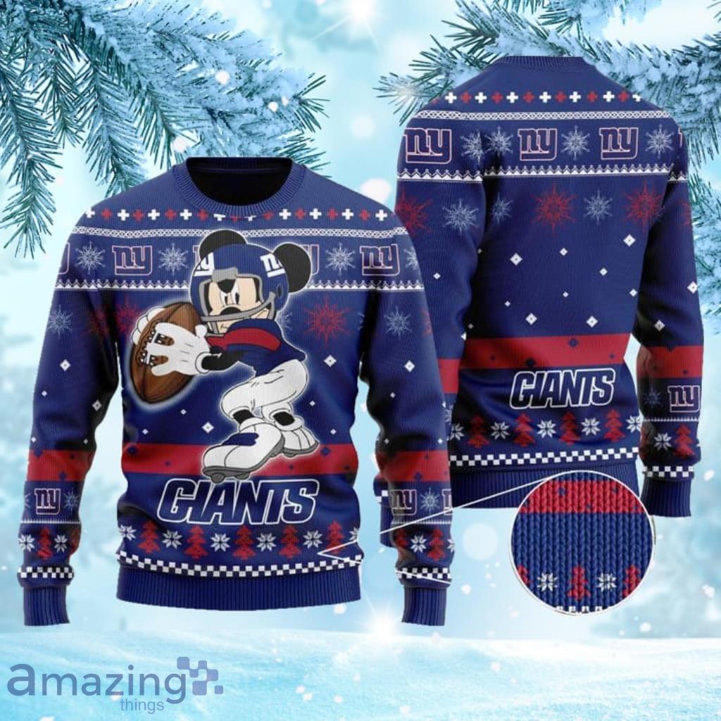 New York Giants Mickey Mouse Ugly Christmas Sweater - Limotees