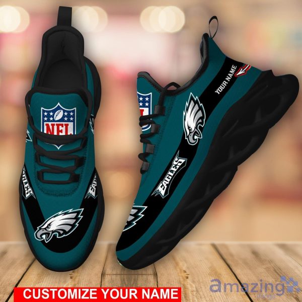 Philadelphia Eagles NFL Max Soul Shoes Custom Name Tie Dye Running Sneakers Gifts  NFL Fans - YesItCustom