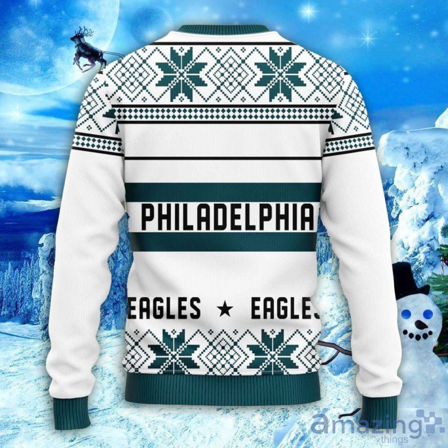 Philadelphia Eagles Christmas Pattern All Over Print Hibernation Ugly  Sweater - Limotees