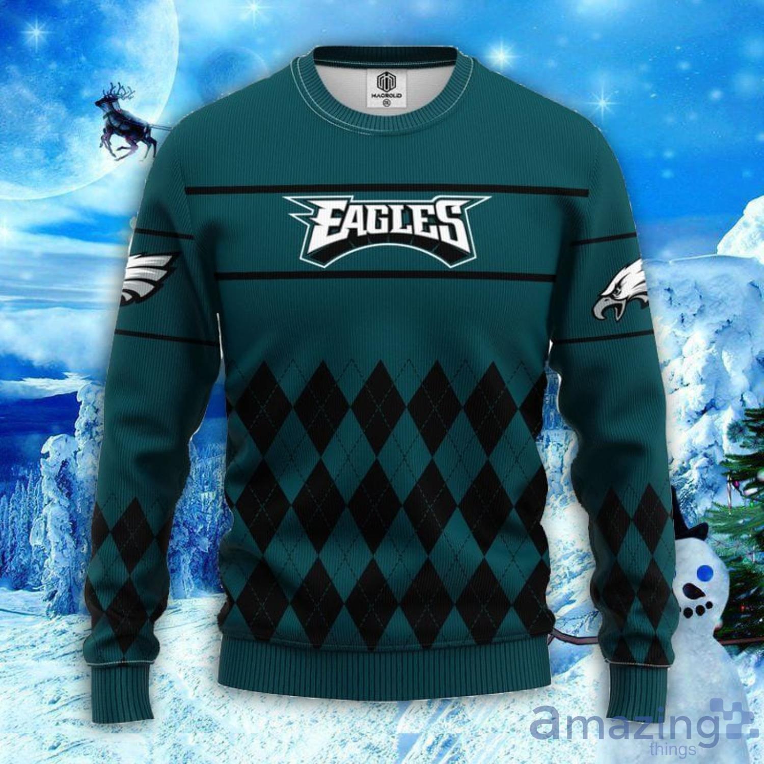 Blue White Pattern Philadelphia Eagles Bird Christmas Gift Ugly