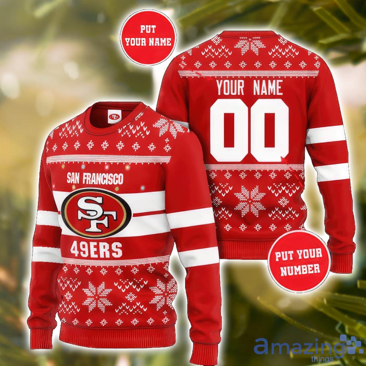 San Francisco 49ers Men's Light 'Em Up Ugly Sweater