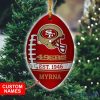 NFL San Francisco 49ers Custom Name Christmas Ornament