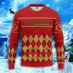 NFL San Francisco 49ers Sweater All Over Print Christmas Ugly SweaterChristmas Gift Caro Pattern Product Photo 1