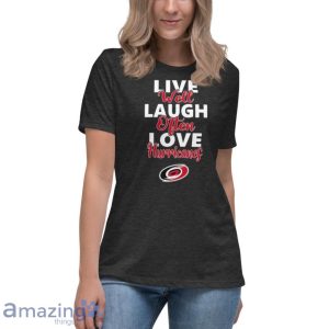 NHL Hockey Carolina Hurricanes Live Well Laugh Often Love Shirt Product Photo 11