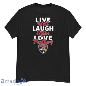 NHL Hockey Florida Panthers Live Well Laugh Often Love Shirt Product Photo 1
