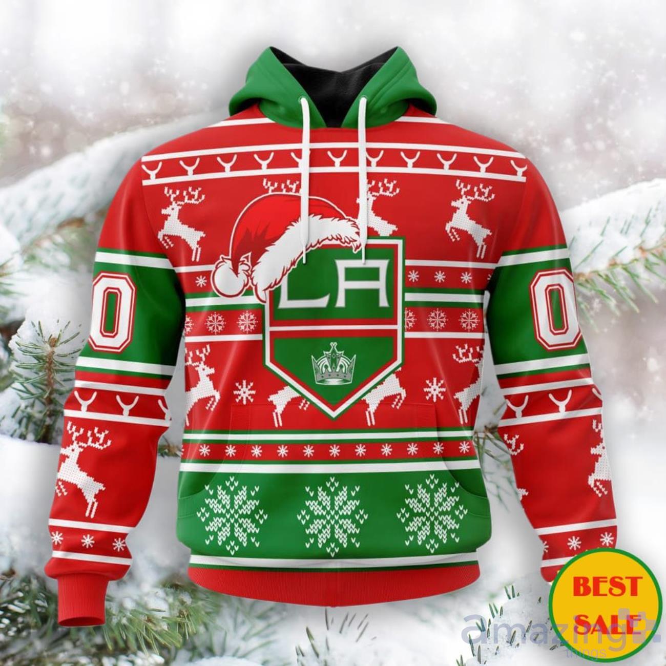 Custom Los Angeles Kings Unisex Christmas Sweatshirt NHL Hoodie 3D